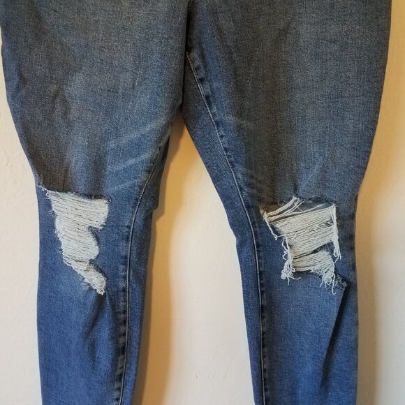 Good American Good Legs Jeans Indigo234 Indigo Women's 16 Distressed GLSBP802T - Picture 3 of 9